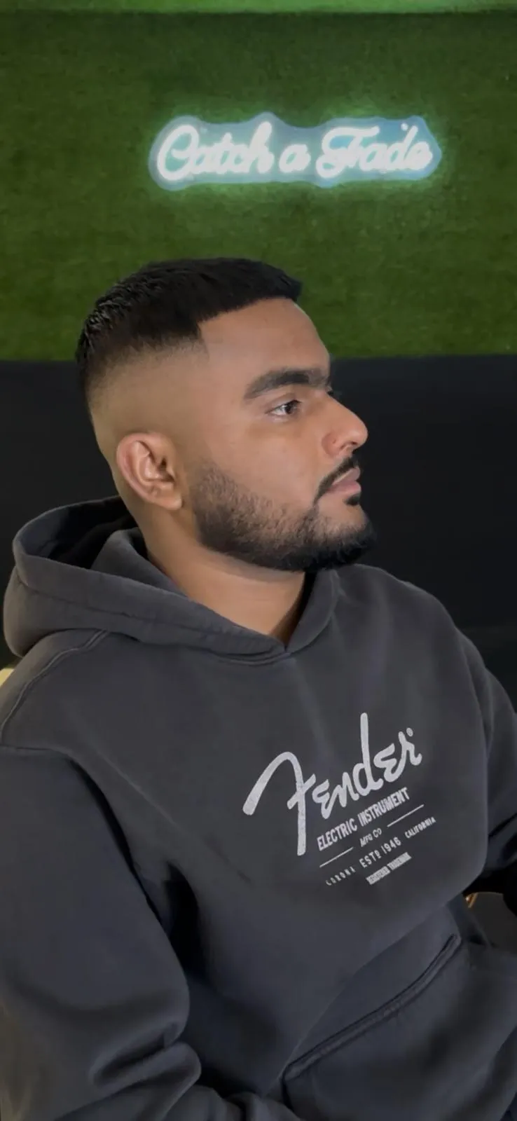 High fade and beard trim cut by Mark Yousif