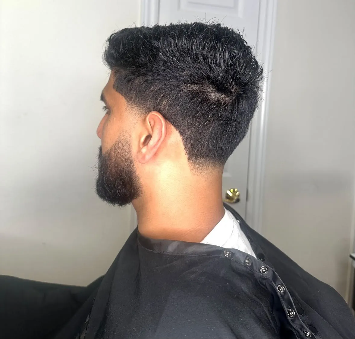 Low Taper Fade & Lineup, a real client cut by Marcel Shabo